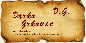 Darko Grković vizit kartica